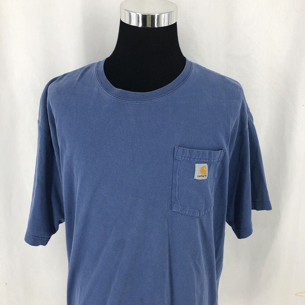 Carhartt Short Sleeve Crew Neck Pocket T Shirt Royal Blue K87-RYL XL